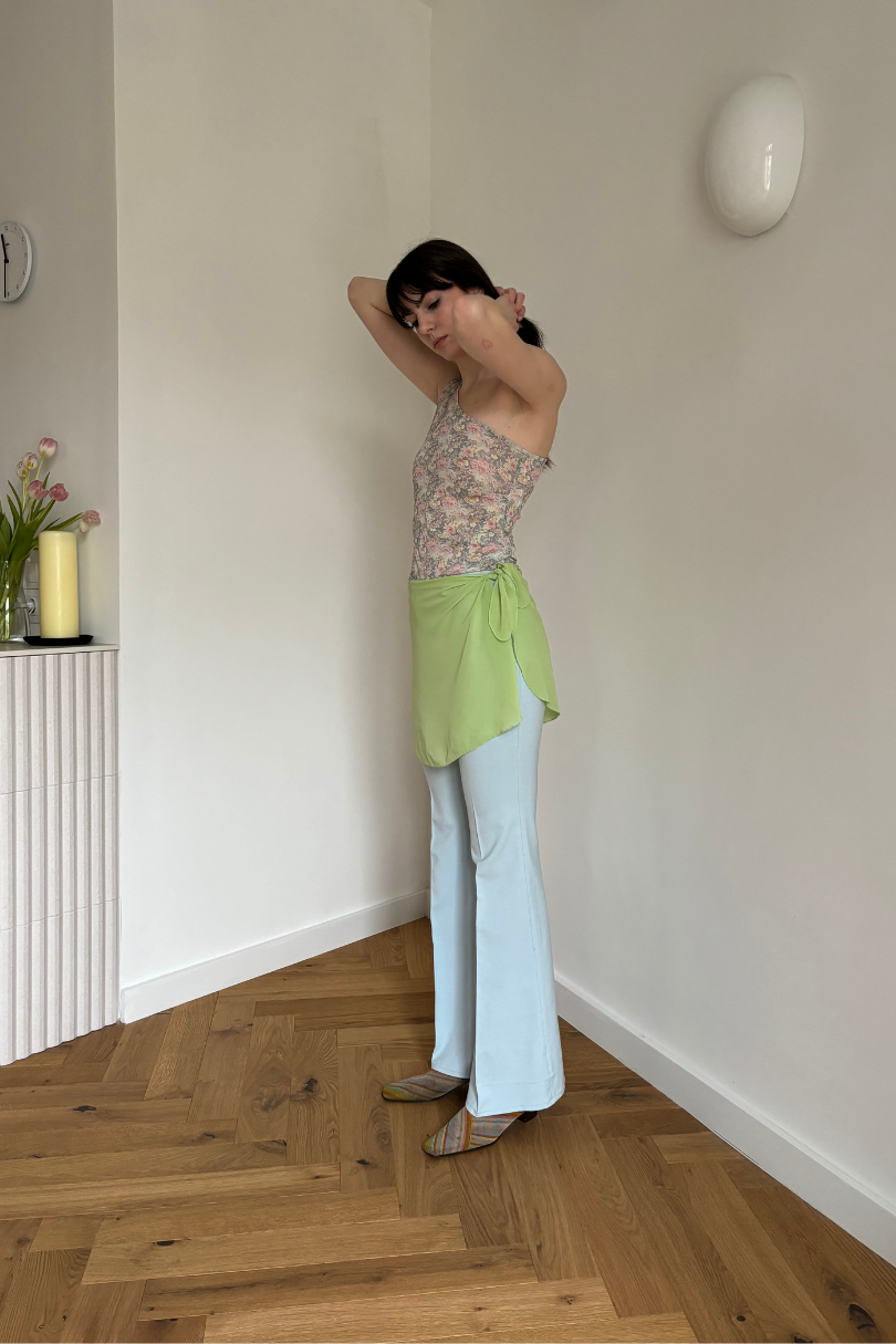 Green Scarf and Skirt