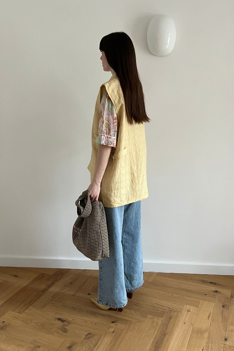 Yellow Silk Vest