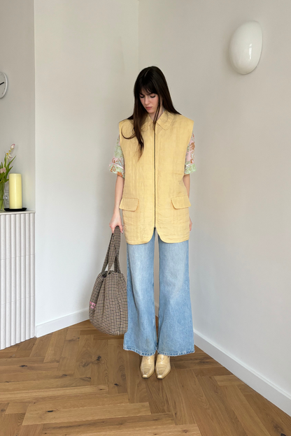 Yellow Silk Vest